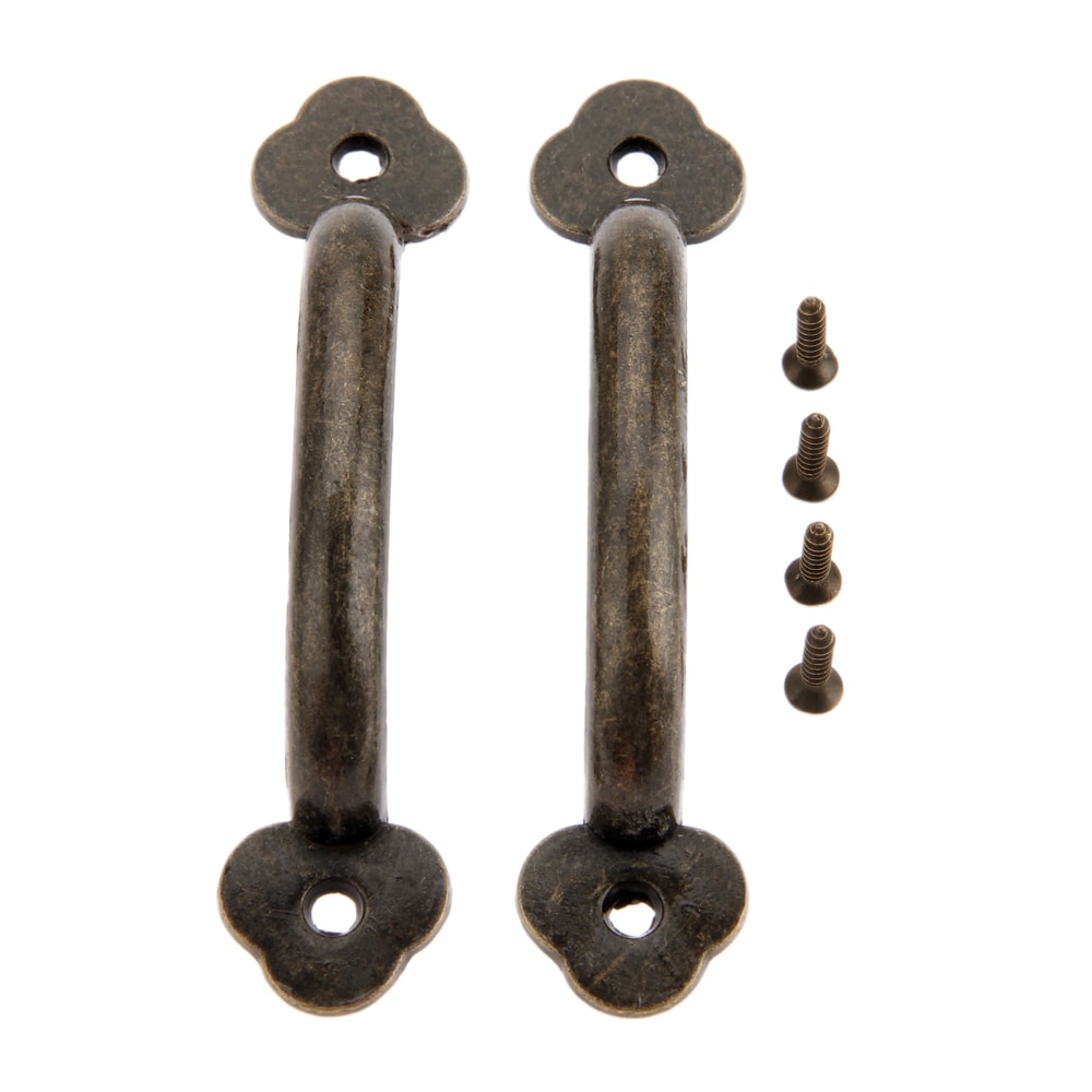 Vintage Wooden Cabinet Pulls Decorative Drawer Handles With Screws 7