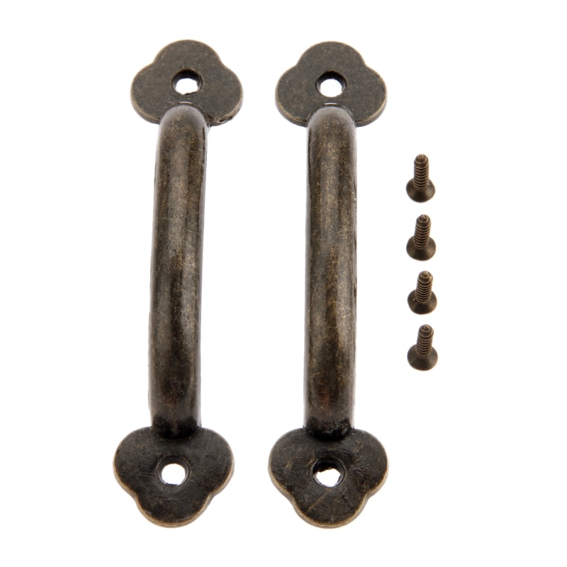 Vintage Wooden Cabinet Pulls Decorative Drawer Handles With Screws 7