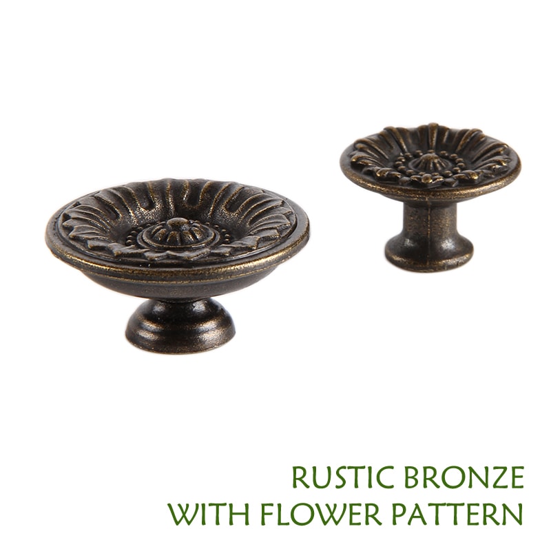 Antique Bronze Round Cabinet Knob for Drawers and Cupboards