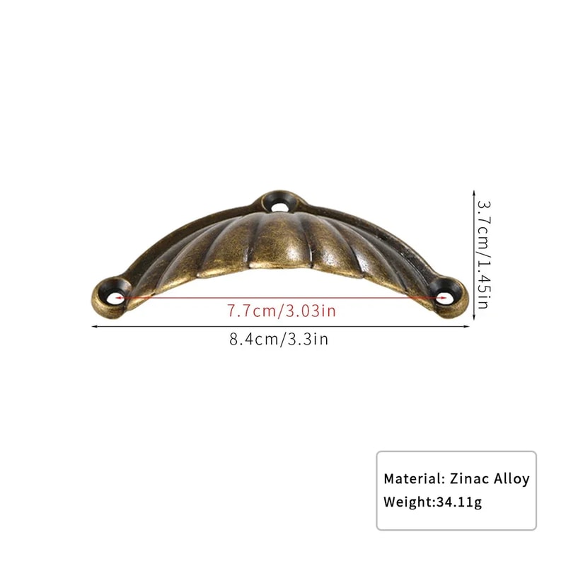 Antique Shell Drawer Pull Handles For Vintage Cabinets 5