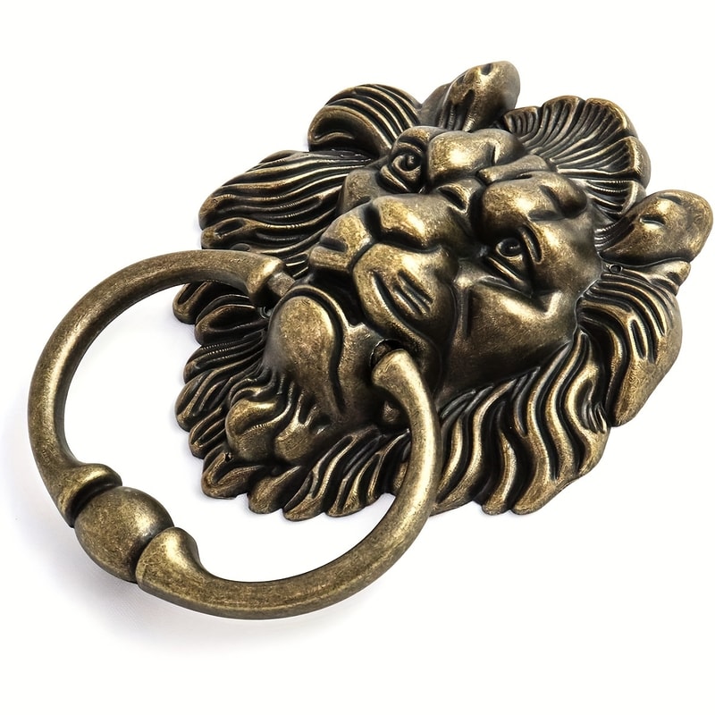 Antique Bronze Lion Head Door Knocker for Front Doors