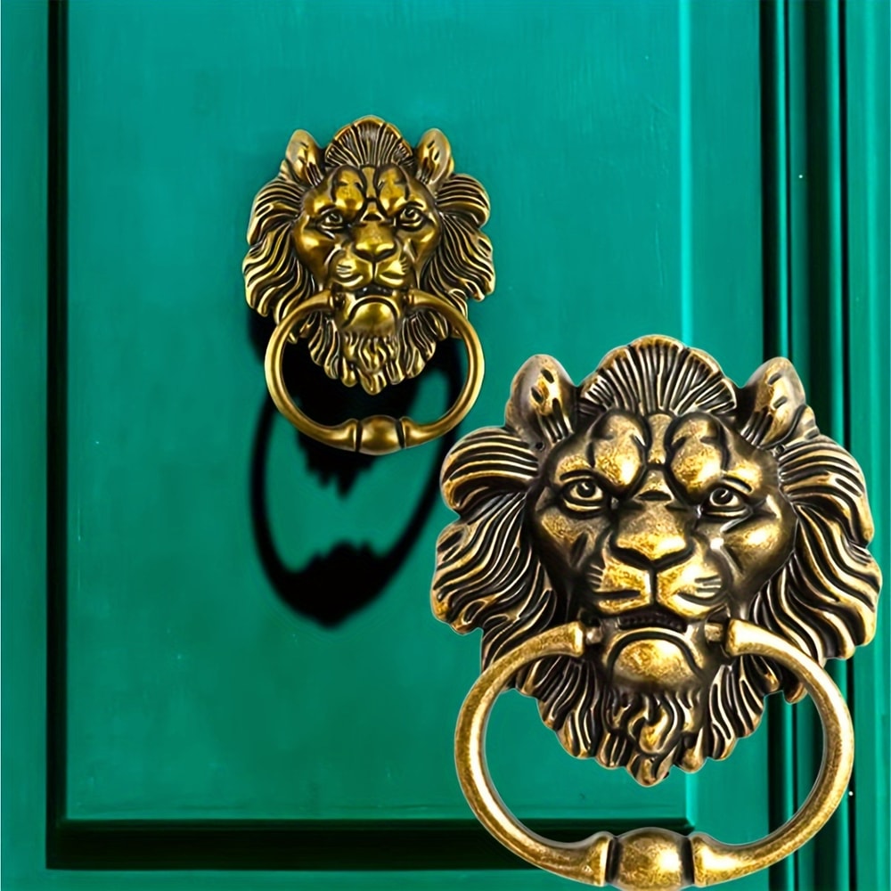 Antique Bronze Lion Head Door Knocker for Front Doors