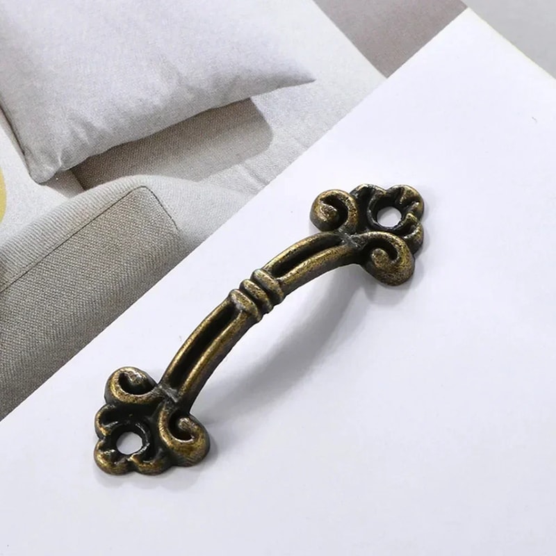 Antique Bronze Jewelry Box Handles Mini Drawer Pulls 0