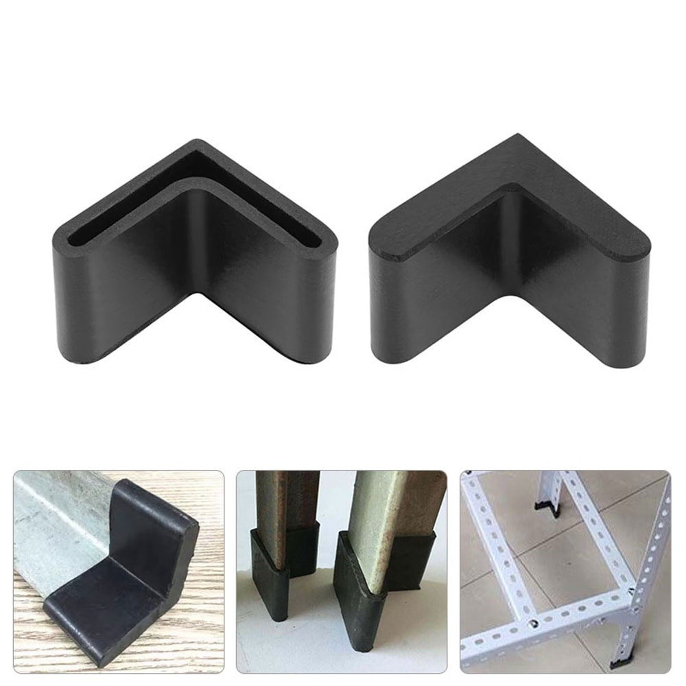 L Shaped Rubber Foot Pads For Shelves Tables And Angle Iron Legs 2