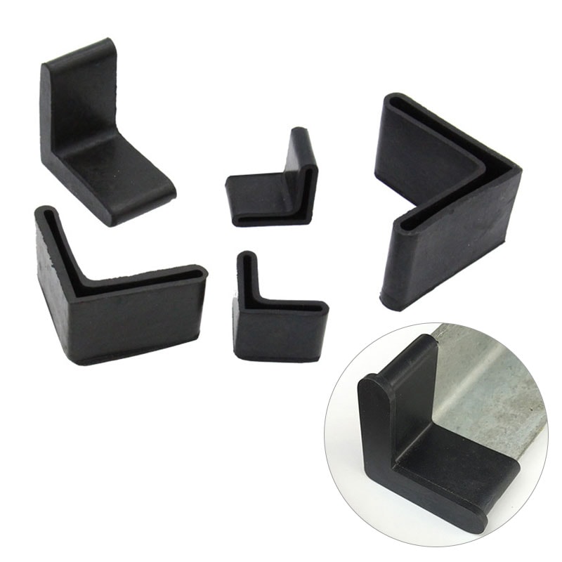 L Shaped Rubber Foot Pads For Shelves Tables And Angle Iron Legs 4
