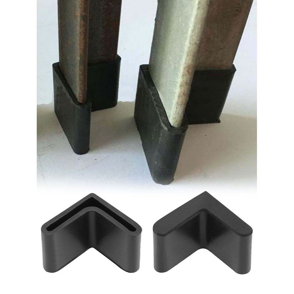 L Shaped Rubber Foot Pads For Shelves Tables And Angle Iron Legs 5