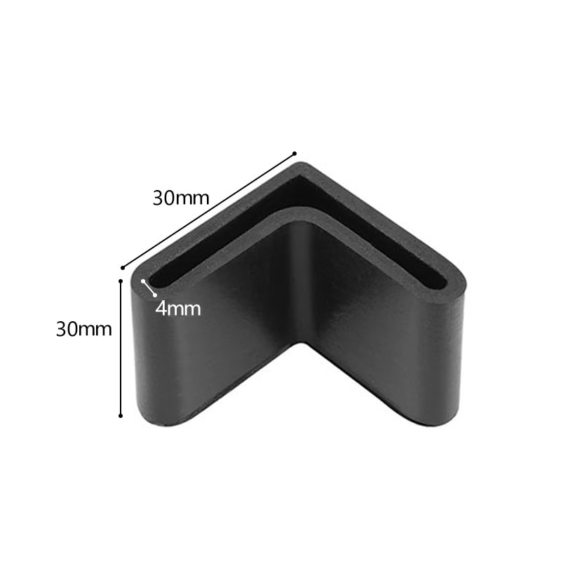 L Shaped Rubber Foot Pads For Shelves Tables And Angle Iron Legs 6