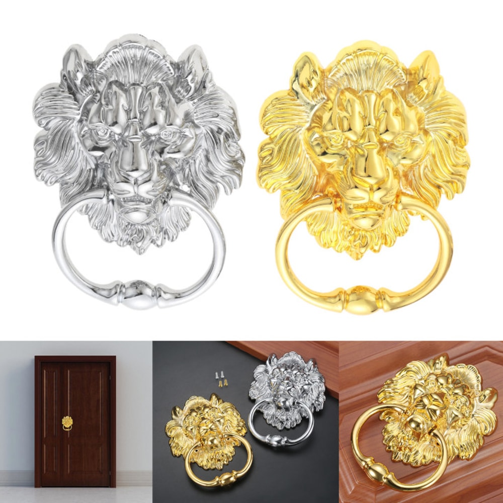 Lion Head Furniture Handle Vintage Drop Ring Door Pull