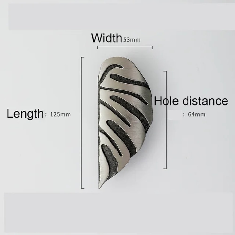 Leaf Handle Black Gold Leaves Creative Cabinet Handles Elegant Wardrobe Door Drawer Knobs For Luxu 11