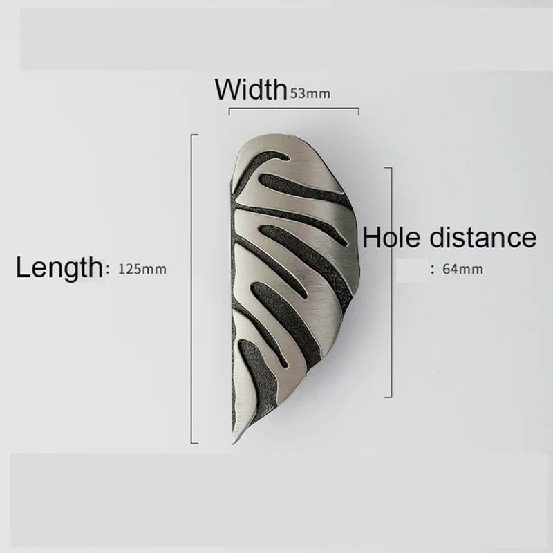 Leaf Handle Black Gold Leaves Creative Cabinet Handles Elegant Wardrobe Door Drawer Knobs For Luxu 11