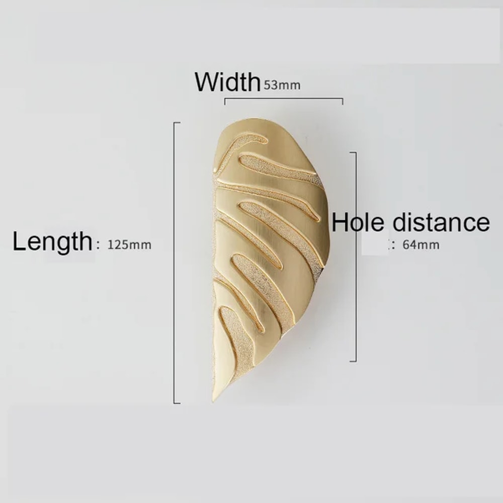 Leaf Handle Black Gold Leaves Creative Cabinet Handles Elegant Wardrobe Door Drawer Knobs For Luxu 9