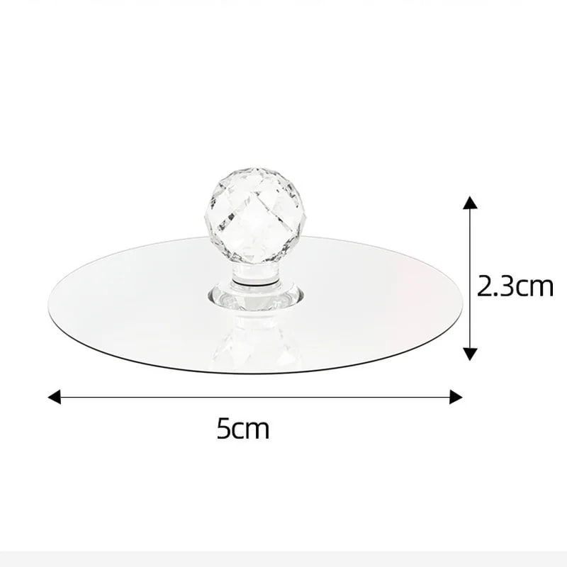 Crystal Transparent Door Knobs With Self Adhesive Hooks Elegant Cabinet Drawer Handles For Home De 4