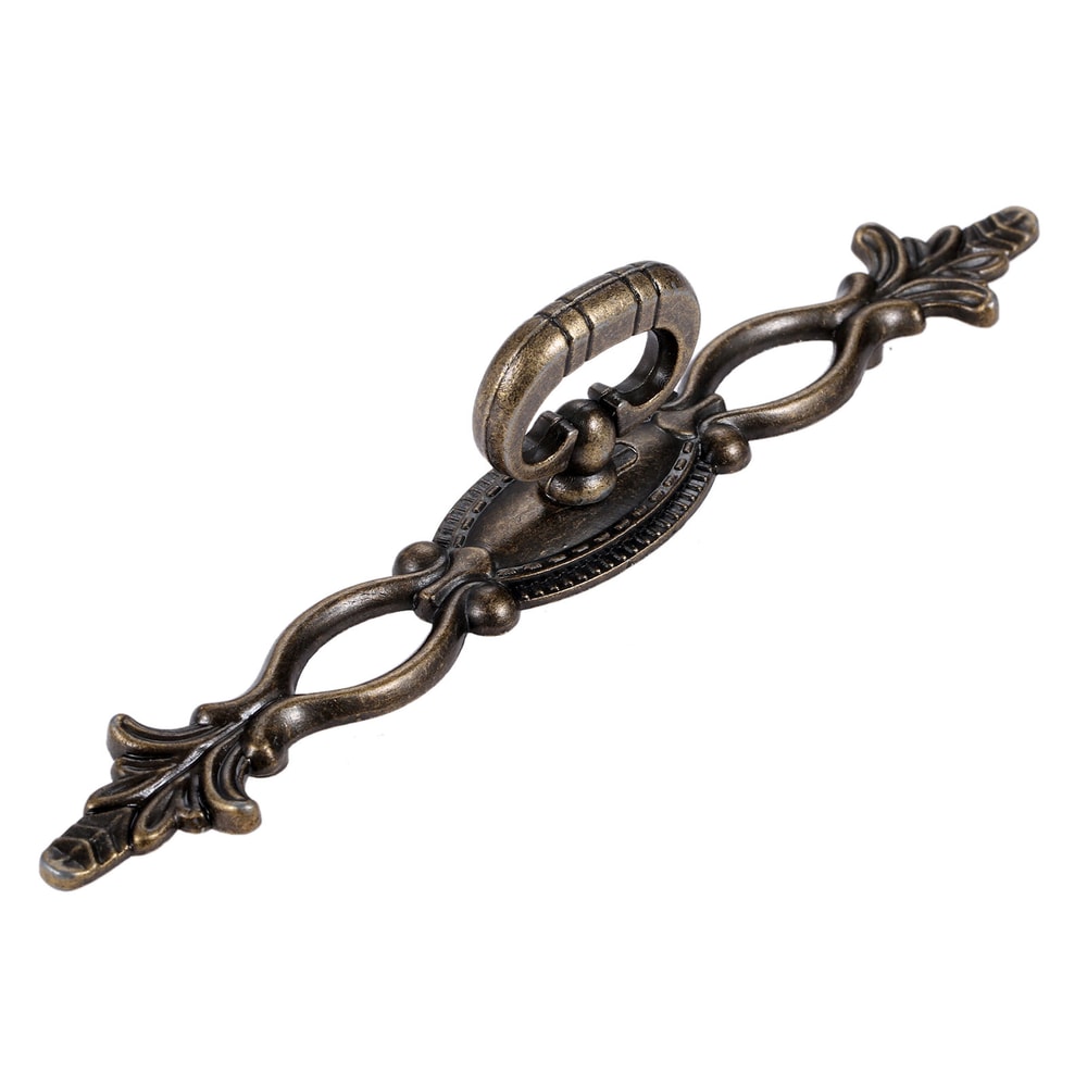 Antique Bronze Flower Pull Handles Vintage Lacework Cabinet Knobs