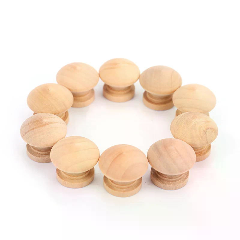 Natural Wooden Cabinet Drawer Pull Handles Knobs For Wardrobe Rustic Home Decor 0