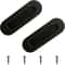 Black Stainless Steel Oval Cabinet Pulls Flush Sliding Door Handle for Cupboard & Wardrobe