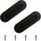 Black Stainless Steel Oval Cabinet Pulls Flush Sliding Door Handle for Cupboard & Wardrobe