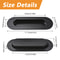 Black Stainless Steel Oval Cabinet Pulls Flush Sliding Door Handle for Cupboard & Wardrobe