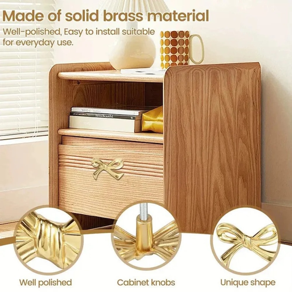 Golden Bow Cabinet Handles Stainless Steel Pulls For Kitchen Furniture Easy Installation 1