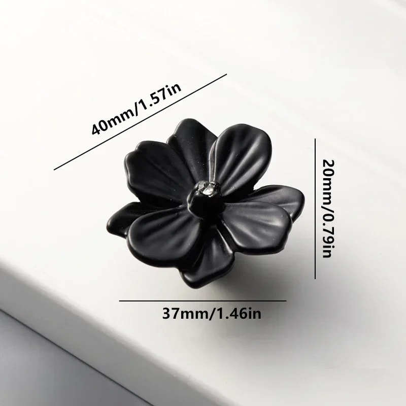 Colorful Flower Kitchen Cabinet Handles Kids Room Wardrobe Knobs 1