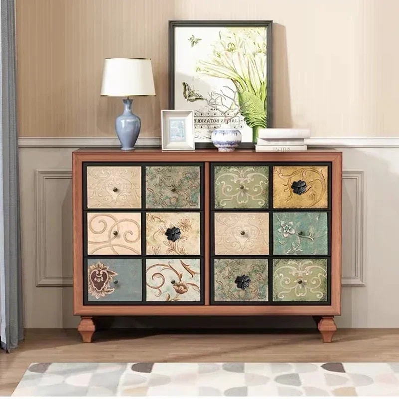 Colorful Flower Kitchen Cabinet Handles Kids Room Wardrobe Knobs 5