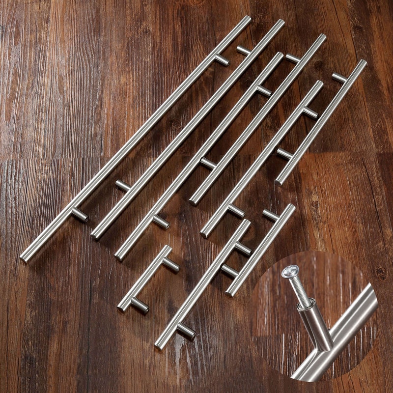 Stainless Steel T Bar Cabinet Pull Handles For Kitchen Furniture 2