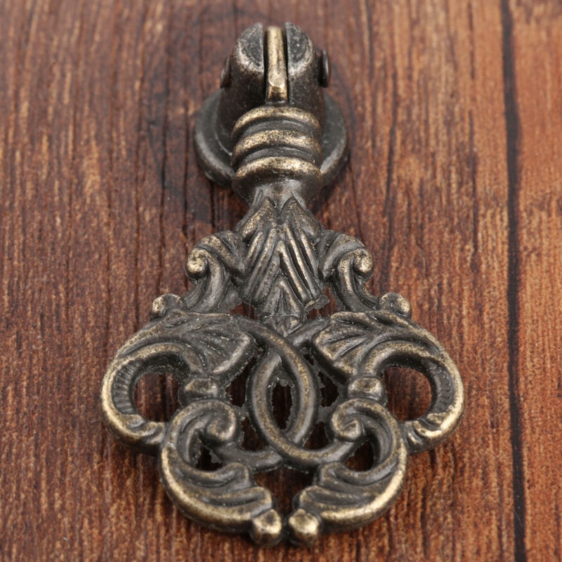 Antique Bronze Drawer Pull Handle Stylish Cabinet Hardware with Screws