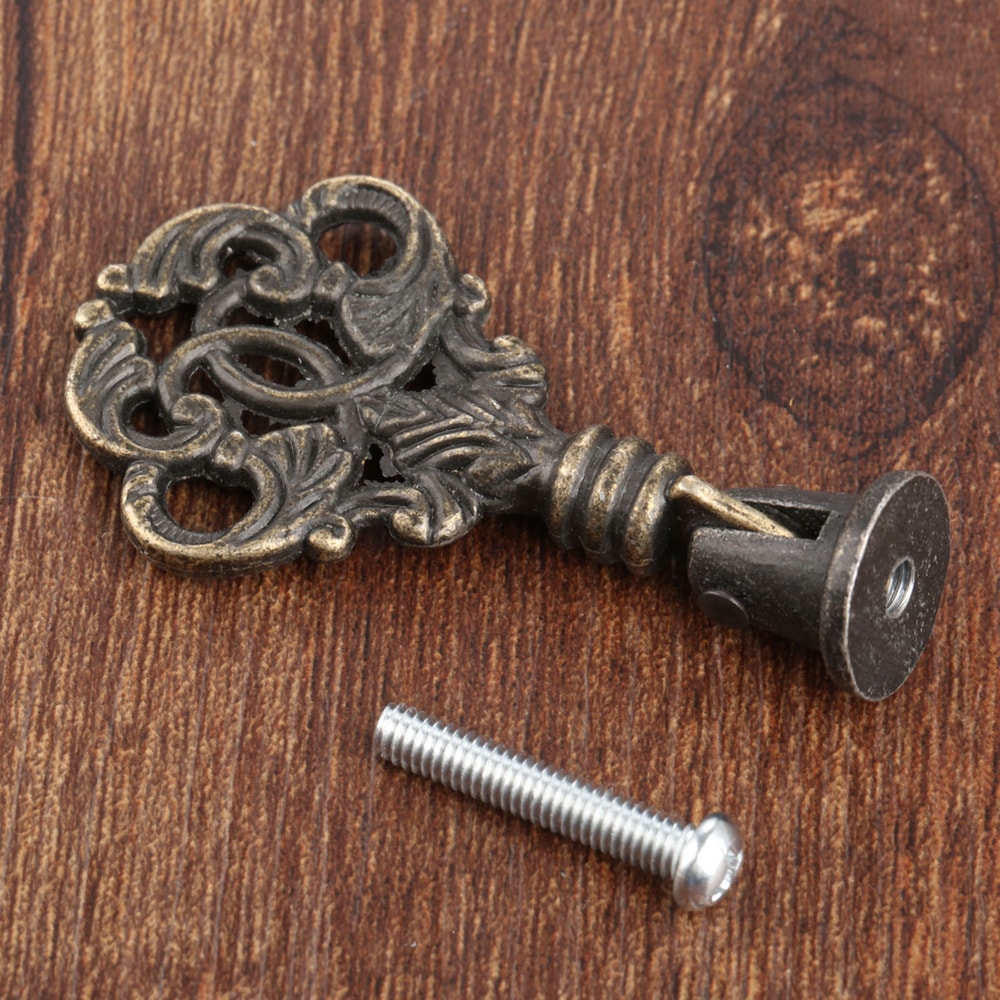 Antique Bronze Drawer Pull Handle Stylish Cabinet Hardware with Screws