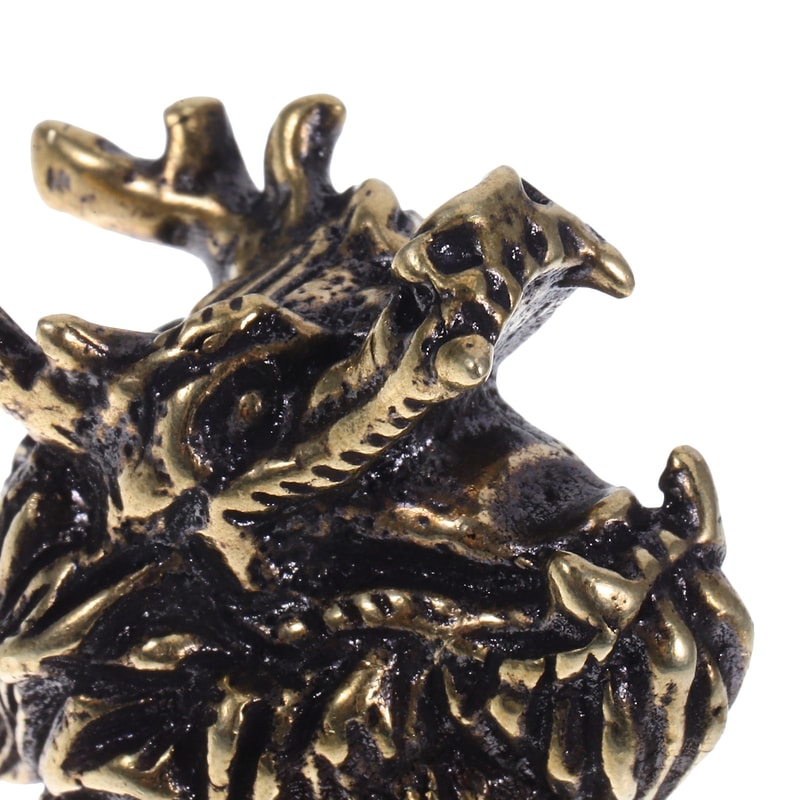 Brass Dragon Head Cabinet Handle New Chinese Style Drawer Pull Knob for Wardrobe, Dresser, Kitchen Cabinet