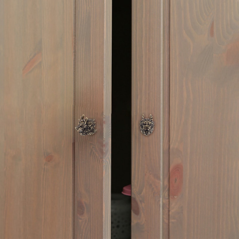 Brass Dragon Head Cabinet Handle New Chinese Style Drawer Pull Knob for Wardrobe, Dresser, Kitchen Cabinet