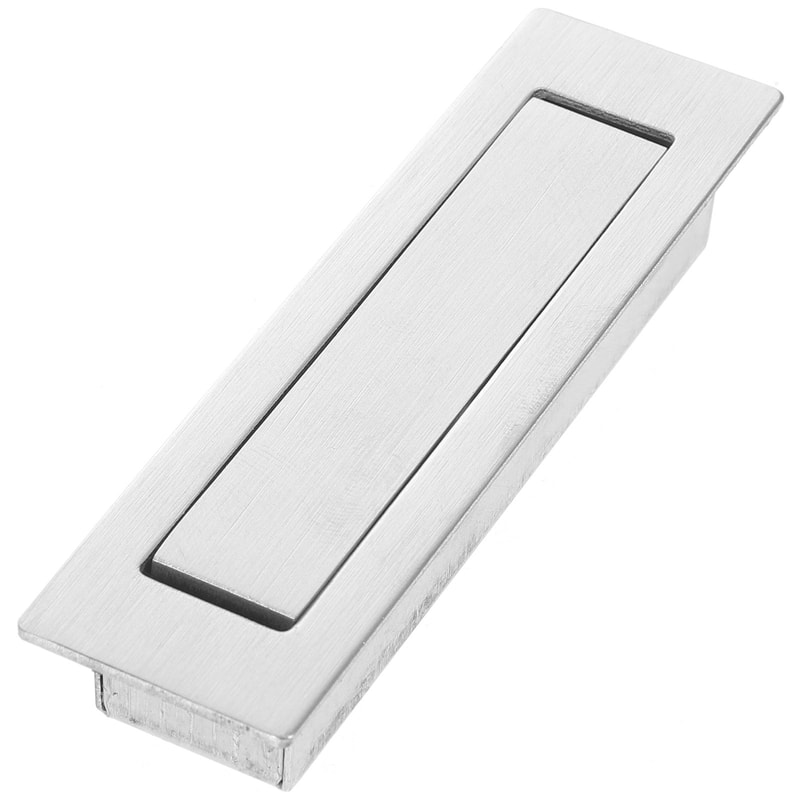 Stainless Steel Pocket Door Pull Hidden Sliding Cabinet Handle for Drawer and Cupboard, Recessed Grip