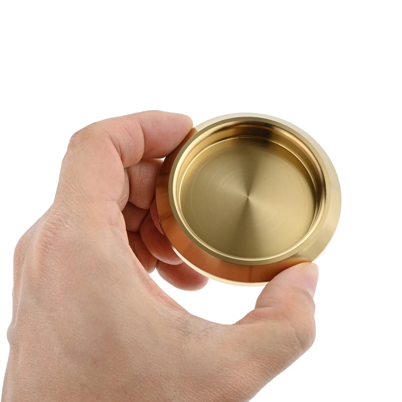 Stainless Steel Invisible Sliding Door Handle Round Cabinet Knob for Glass and Bathroom Doors