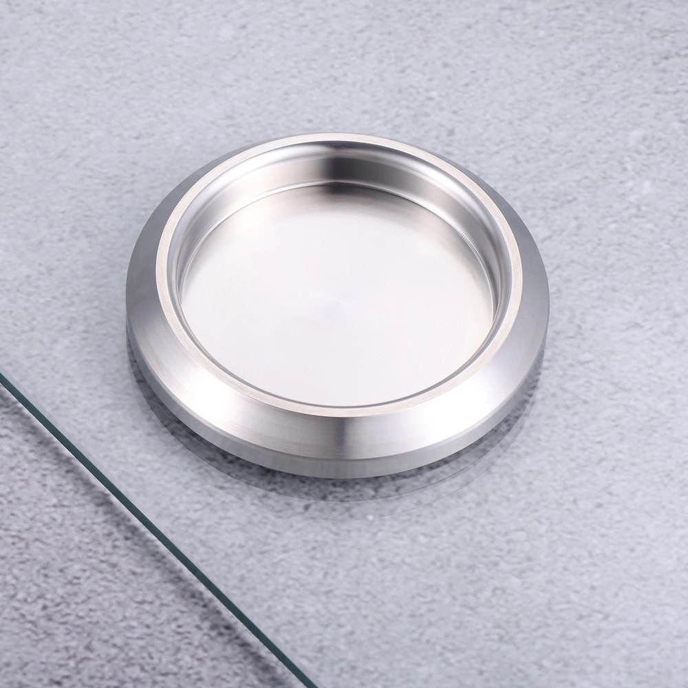 Stainless Steel Invisible Sliding Door Handle Round Cabinet Knob for Glass and Bathroom Doors