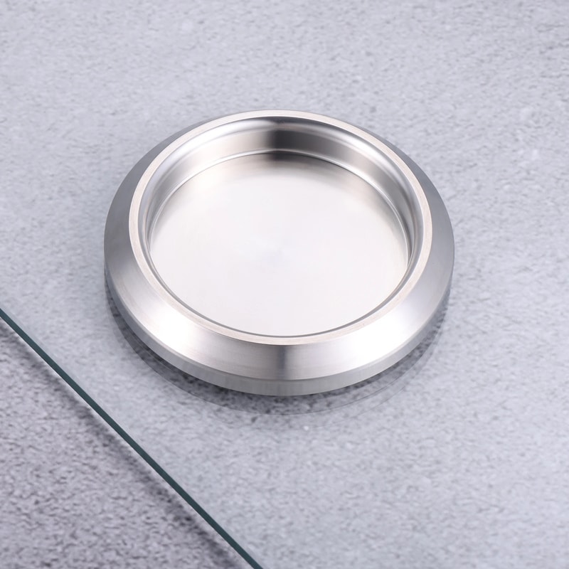 Stainless Steel Invisible Sliding Door Handle Round Cabinet Knob for Glass and Bathroom Doors
