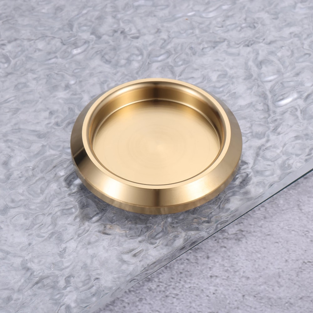 Stainless Steel Invisible Sliding Door Handle Round Cabinet Knob for Glass and Bathroom Doors