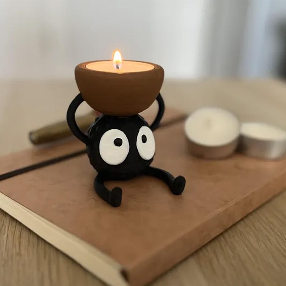 Cute Candlestick Holders Printed Tea Light Candle Stand Small Candle Holder