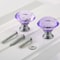 Purple Diamond Crystal Drawer Knobs For Cabinets And Dressers 5