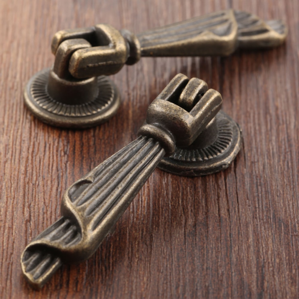 Vintage Antique Bronze Cabinet Pulls Zinc Alloy Drawer Handles
