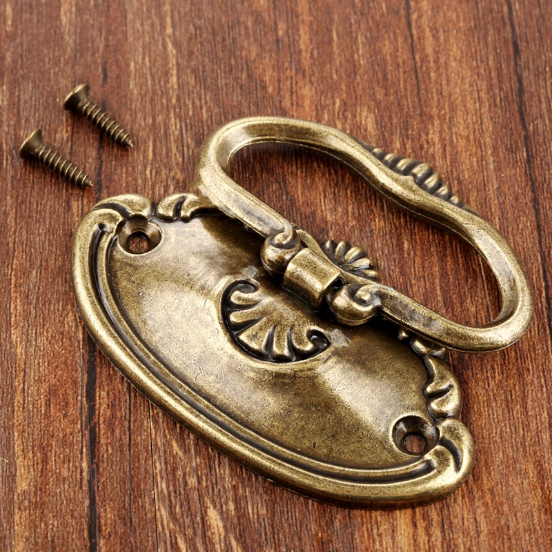 Antique Bronze Decorative Drawer Pull for Cabinets and Jewelry Boxes