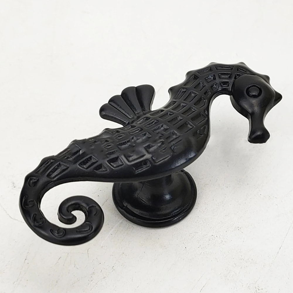 Seahorse Cabinet Handles Zinc Alloy Nautical Drawer Knobs 2