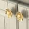 Elegant Flower Cabinet Knobs in Brass for Dressers, Wardrobes and Cabinets