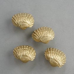 brass shell cabinet knobs gold drawer pulls for cupboards and furniture