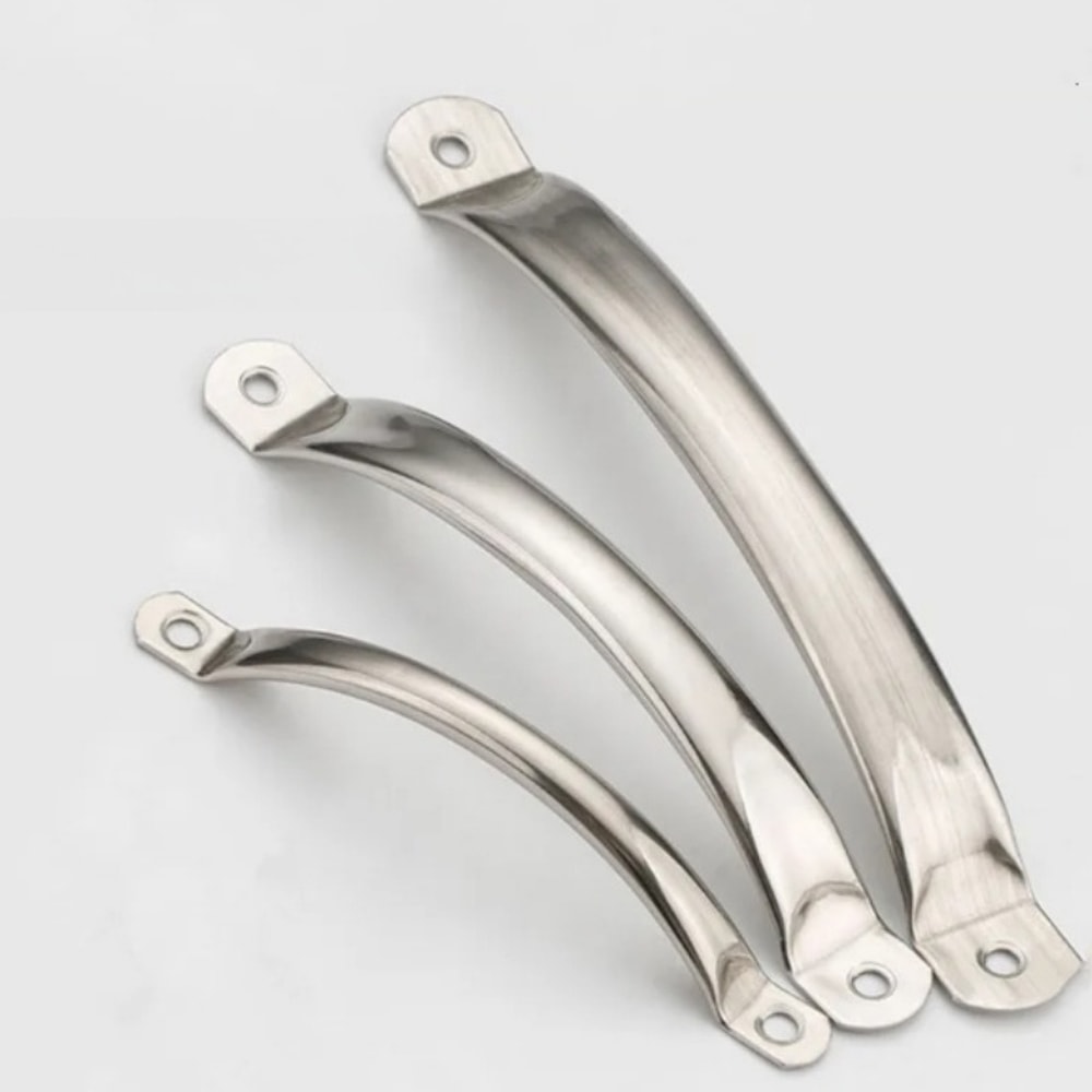 Stainless Steel Cabinet Door Handles Silver Drawer Pulls