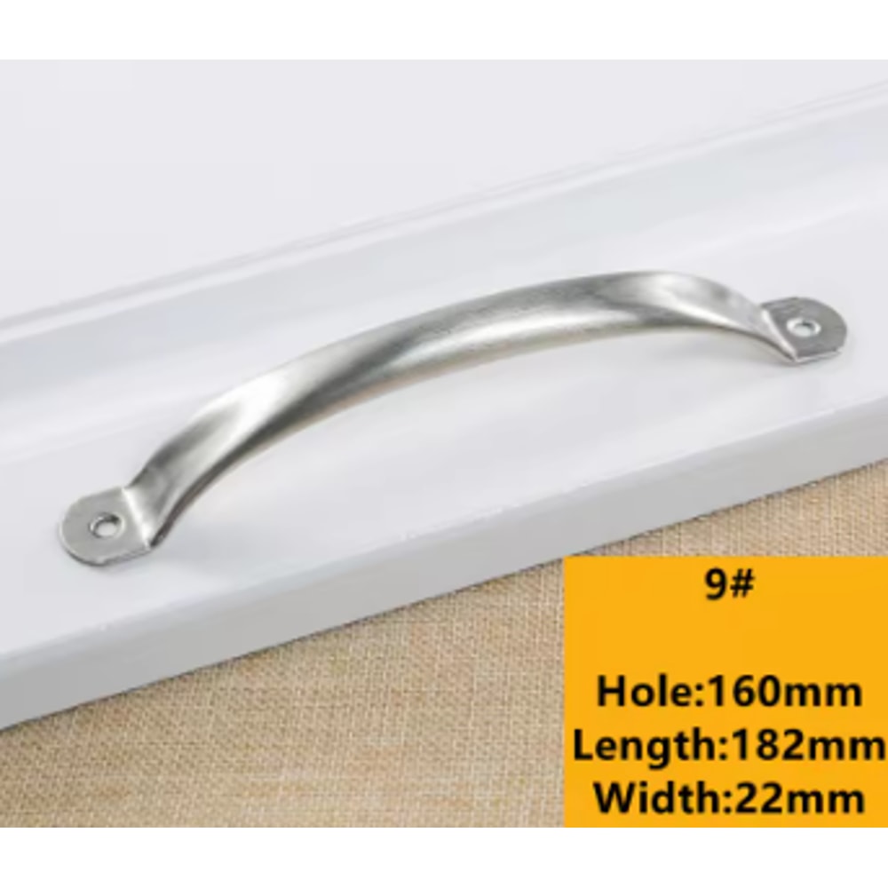 Stainless Steel Cabinet Door Handles Silver Drawer Pulls
