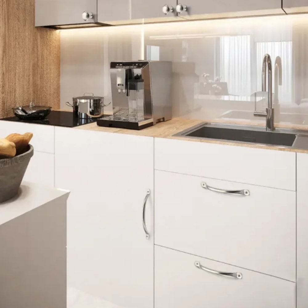 Stainless Steel Cabinet Door Handles Silver Drawer Pulls