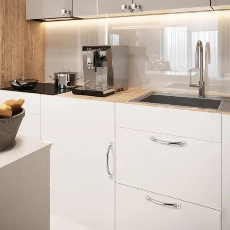 Stainless Steel Cabinet Door Handles Silver Drawer Pulls