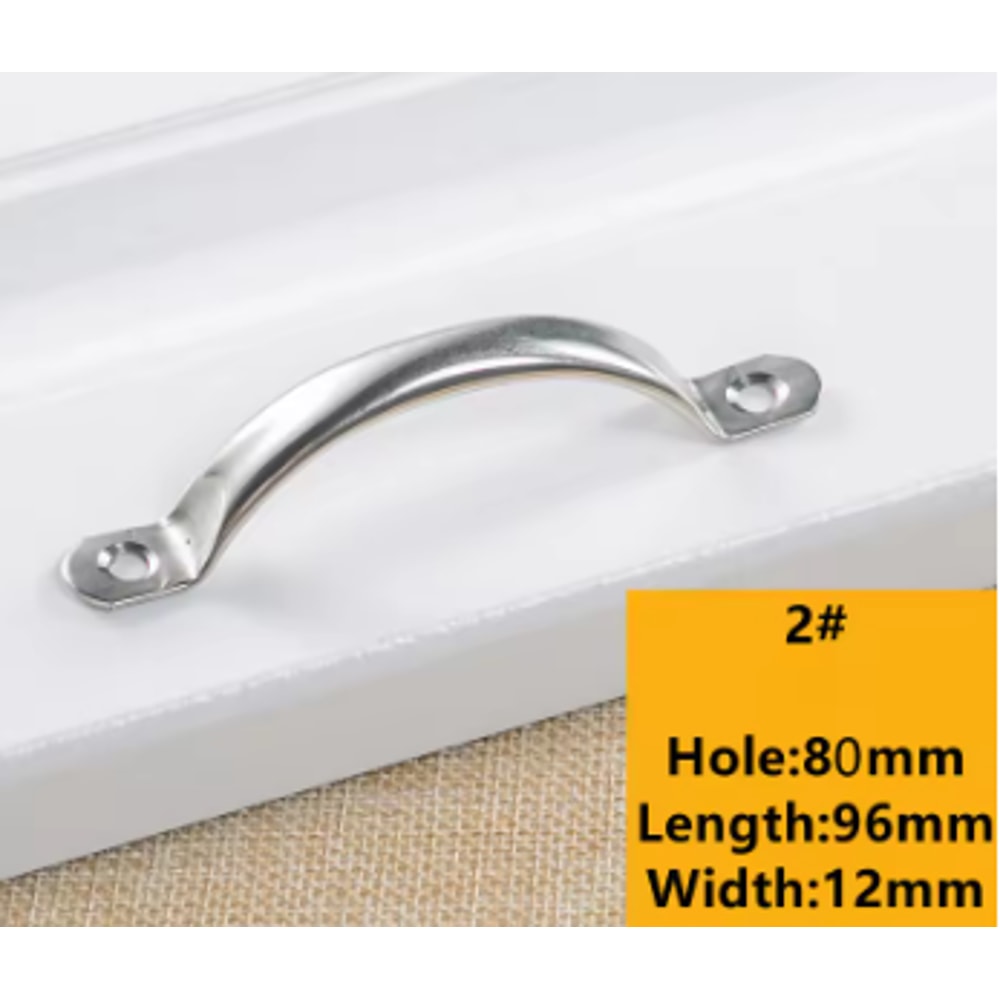 Stainless Steel Cabinet Door Handles Silver Drawer Pulls