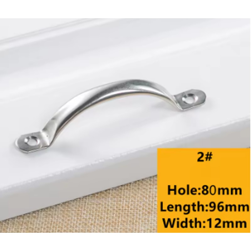 Stainless Steel Cabinet Door Handles Silver Drawer Pulls