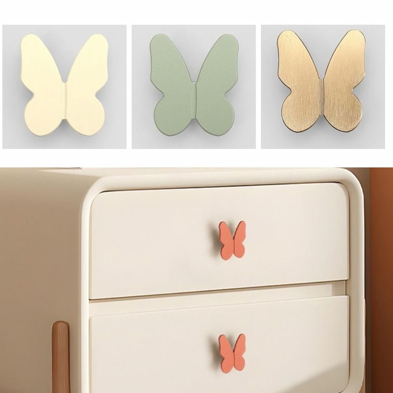 Elegant Butterfly Cabinet Knobs For Drawers Wardrobes And Doors 0