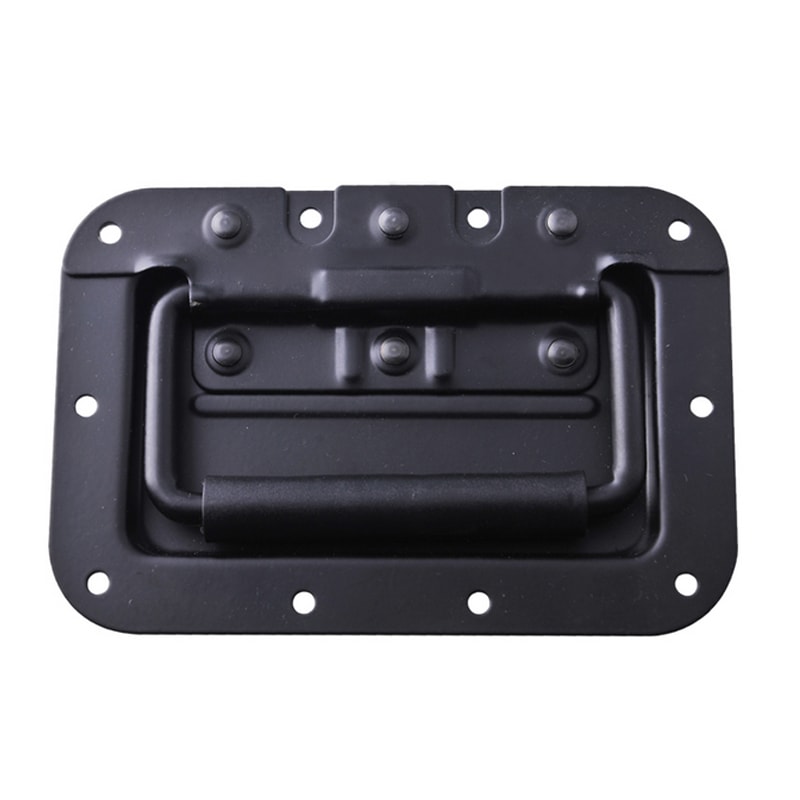 Spring Loaded Steel Recessed Handle with Padded Grip for Cabinets and Speaker Boxes