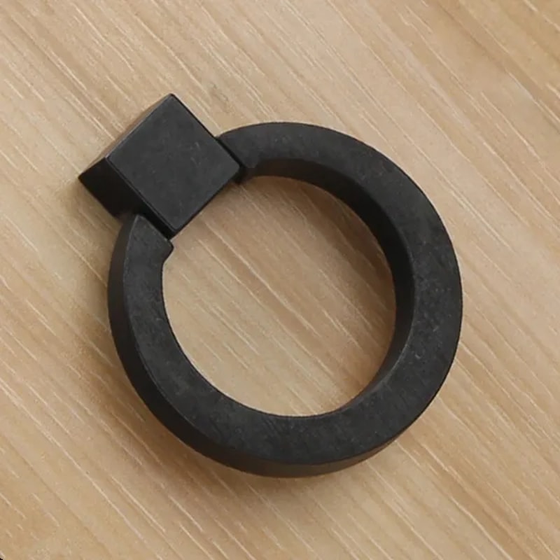 Round Cabinet Ring Pulls In Gold Silver Black 4